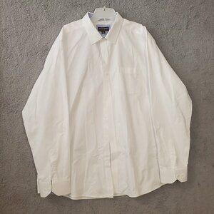 Stafford Button-Up Polo Shirt Men XXL Long Sleeve